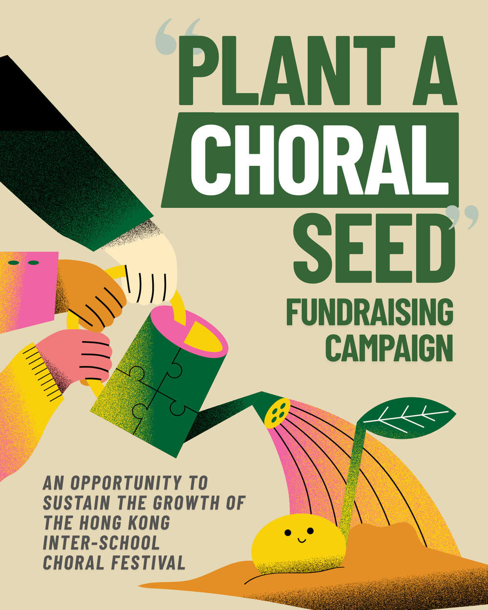 Plant A Choral Seed fundraising campaign poster