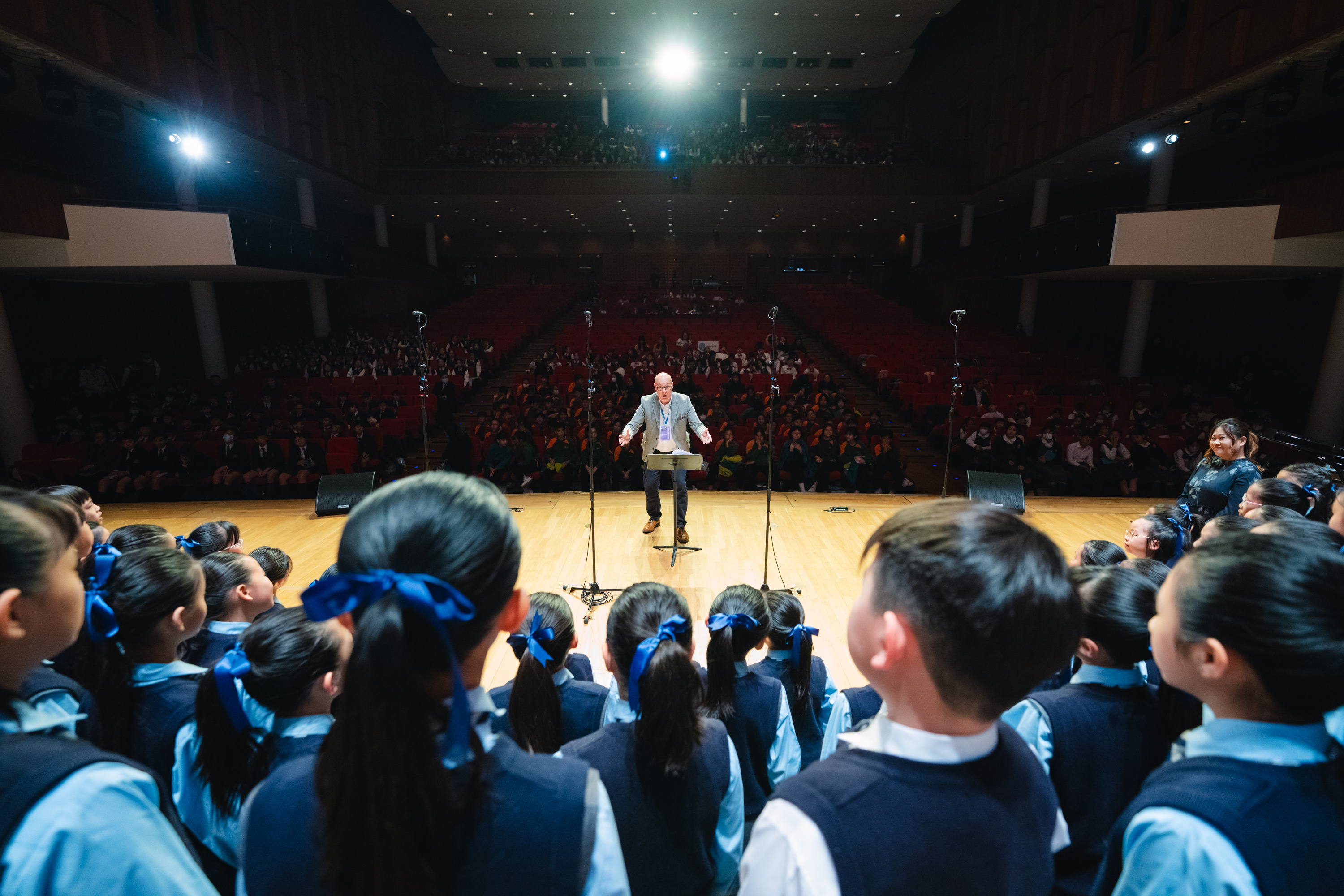 Students and educators participating in an HKICF festival programme